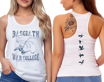 Basgiath War College Next Level Tank Top, Fourth Wing Dragon Rider Racerback, Romantasy Readers, Rebecca Yarros, Fourth Wing Merch