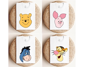 Matching Winnie the Pooh&Co Shirts, Winnie the Pooh Character Tees, Tigger Eeyore Piglet, Disneyland Family Trip Shirts, Kids Pooh Tees