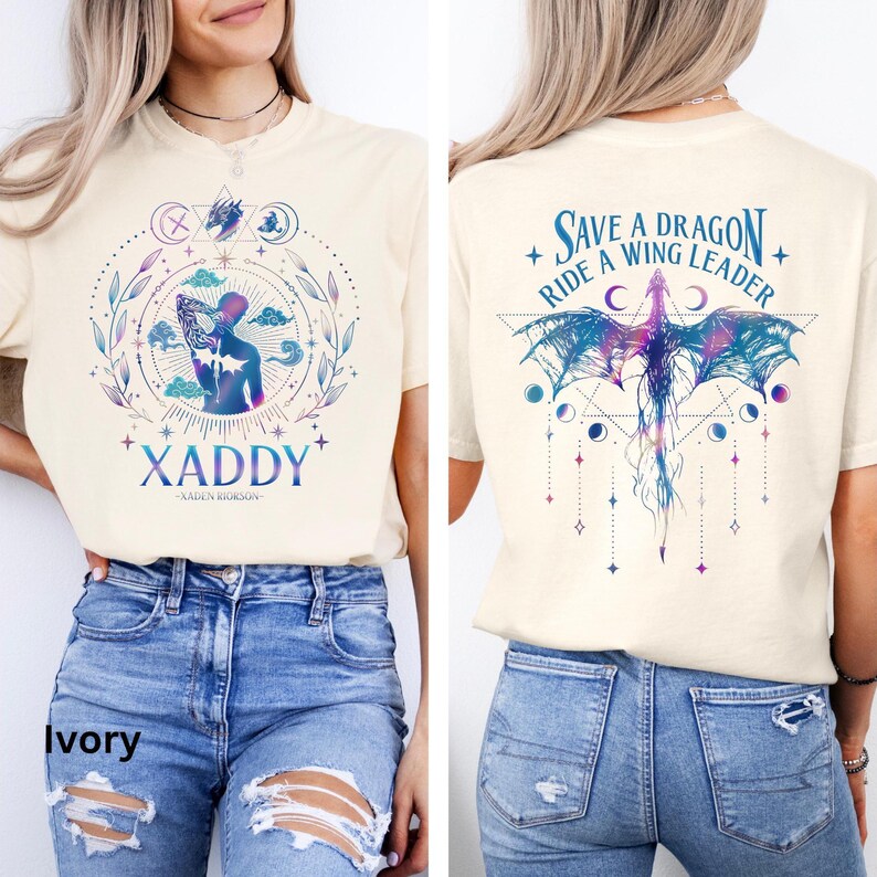 Xaden Riorson Shirt, Comfort Colors Xaddy Fourth Wing Tee, Onyx Storm Dragon Rider Tee, Rebecca Yarros Iron Flame Readers Tee, Book Club Tee image 5