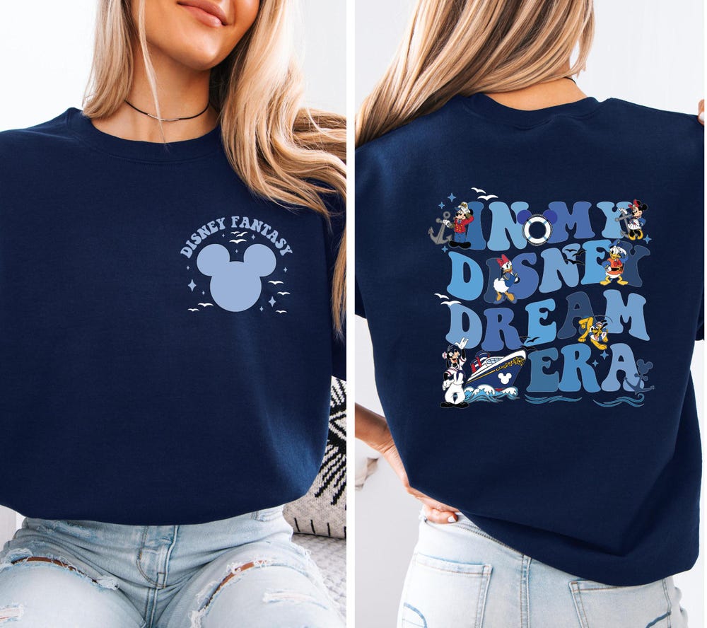 Mickey And Minnie Matching Cruise Sweaters, In My Disney Dream Era Hoodies, Disney Family Cruise, Couple Hoodies, Unisex Adult Kids Sweaters New Fashion
