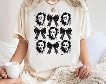 Jason Voorhees Coquette Bow Halloween Shirt, Horror Movies Tees, Halloween Murders Tee, Matching Murders Group Tees, Jason Voorhees Fan Gift