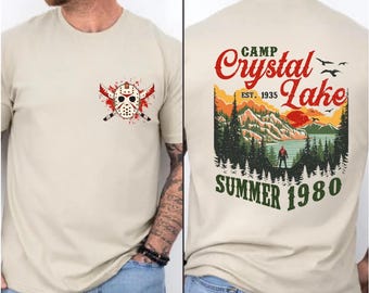 Camp Crystal Lake Shirt, Jason Voorhees Halloween Tee, Voorhees Camp Crystal Summer 1980 Retro Horror Movie Shirt, Jason Voorhees Fan Tees