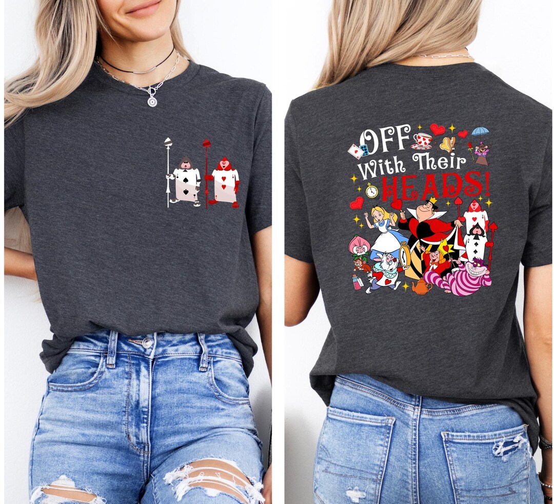 Alice in Wonderland Villain off With Their Heads Shirt, Queen of Hearts ...