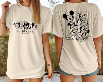 Mickey & Co Black White Disney Shirts : Comfort Colors Bella Canvas Adult Kids