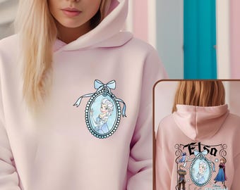 Frozen Princess Elsa Coquette Sweater, Frozen Women's Disneyland Crewneck, Princess Elsa Frame Hoodie, Frozen Elsa Fan Sweater Birthday Gift