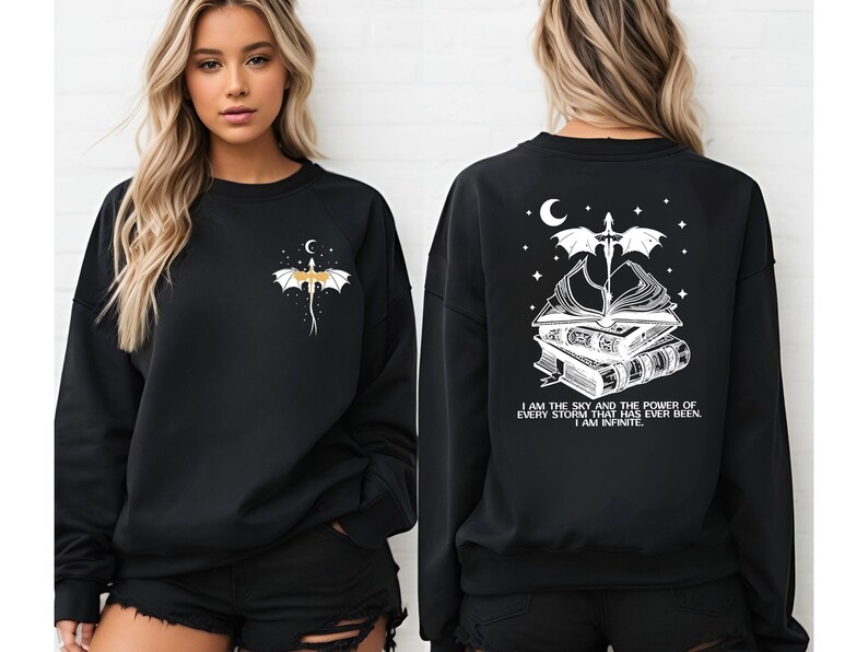 Fourth Wing Quotes Sweatshirt, Fourth Wing Inspired Hoodie, Basgiath War College Dragon Rider, Iron Flame Rebecca Yarros, Violet Sorrengail image 11