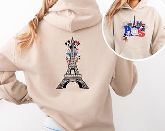 Disneyland Paris Trip Sweatshirt, Mickey and Friends  Eiffel Tower Hoodie, World Traveler Sweater, Disneyland Paris Family Trip Crewnecks