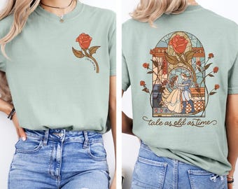 Retro Beauty and The Beast Shirts, Comfort Colors Disney Princes Bella Shirt, A Tale as Old as Time, Disneyland Girls Trip Matching Tees