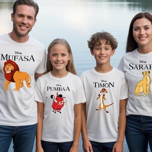 Hakuna Matata Lion King Characters Family Trip Shirts, Matching Animal Kingdom Group Tees image 2