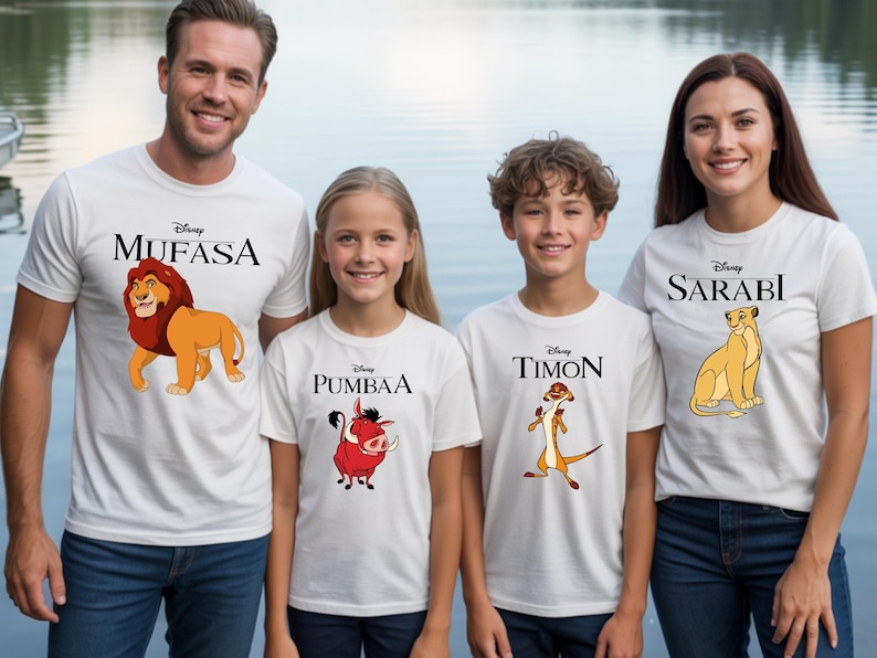 Hakuna Matata Lion King Characters Family Trip Shirts, Matching Animal Kingdom Group Tees image 2