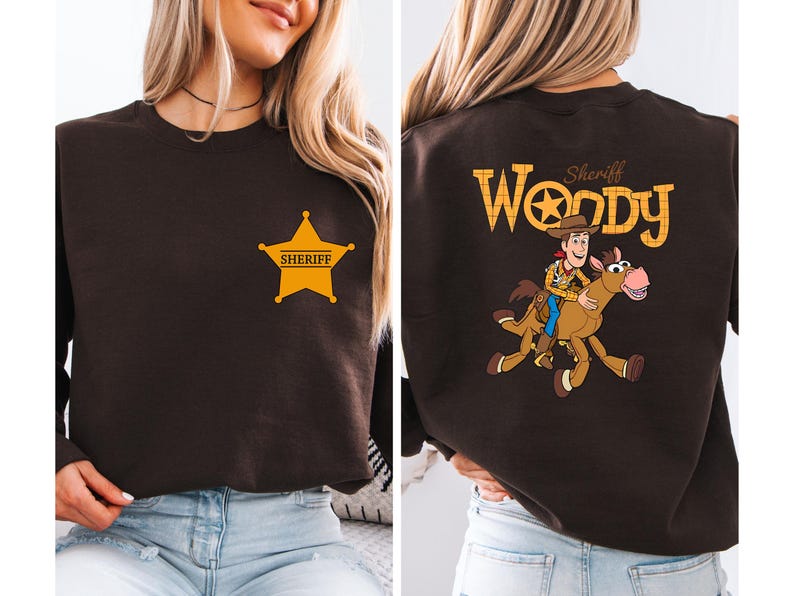 Sheriff Woody Sweatshirt, Toy Story Woody Hoodie, Boys Sheriff Sweater zdjęcie 5