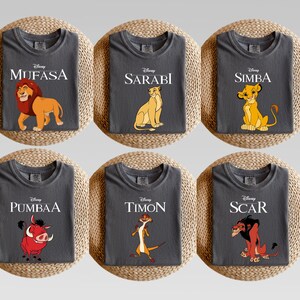 Hakuna Matata Lion King Characters Family Trip Shirts, Matching Animal Kingdom Group Tees image 7
