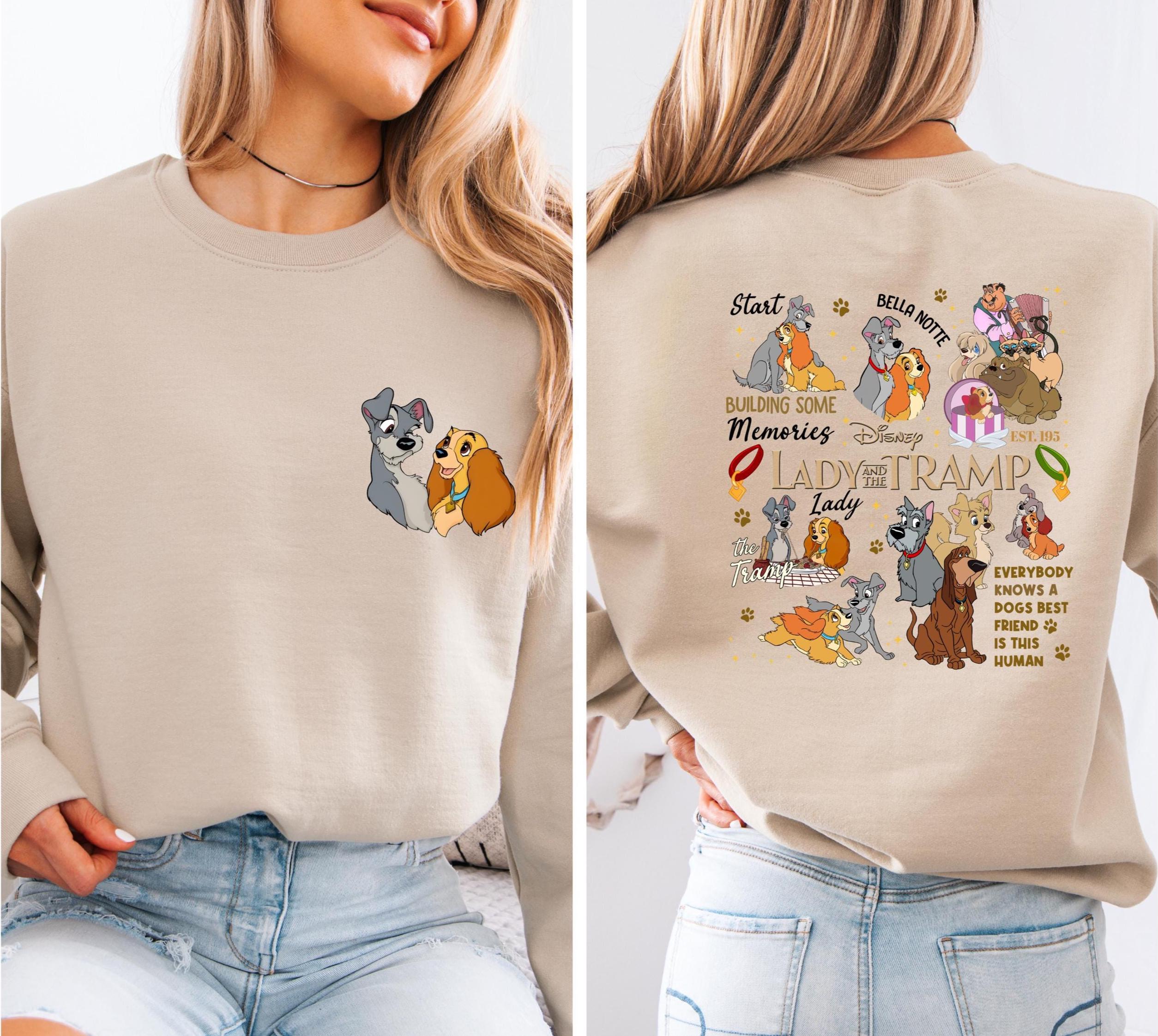 Sweat Femme Lady And The Tramp - Gris - Taille 8 - Logo - Coton