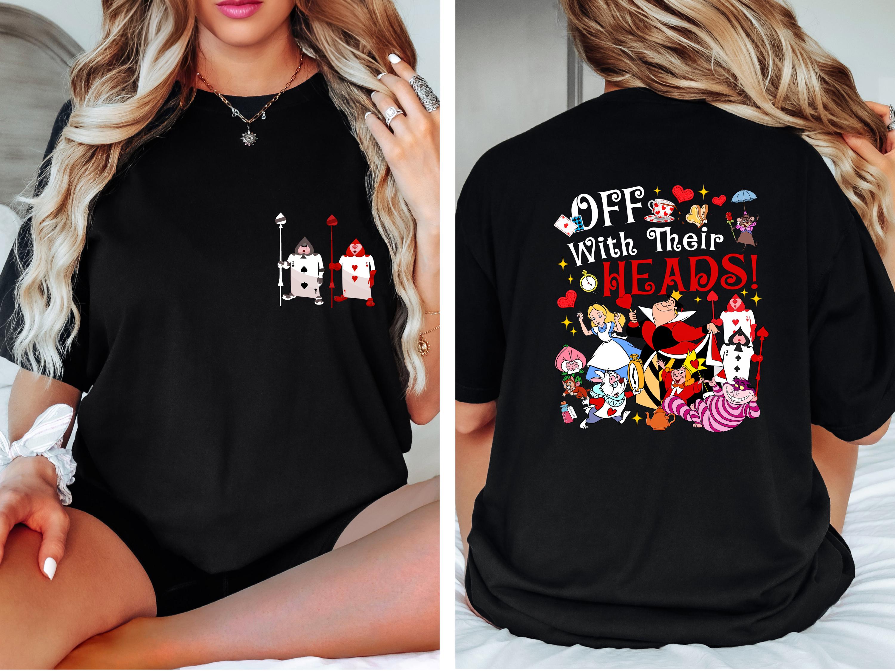 Alice in Wonderland Villain off With Their Heads Shirt, Queen of Hearts ...