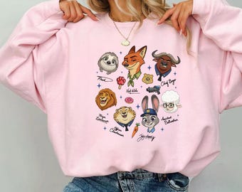 Zootopia2 Movie Characters and Signs Sweaters & Hoodies, Unisex Adult Kids Sweaters