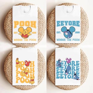 Winnie the Pooh and Friends Shirt, Pooh Eeyore Piglet Tigger Disneyland Matching Group Tees, Party Tees, Winnie the Pooh Fan Gift, Kid Tees
