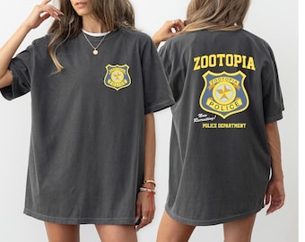 Zootopia Police Department Shirt, Judy Hopps Tee: Comfort Color Bella Canvas Tees