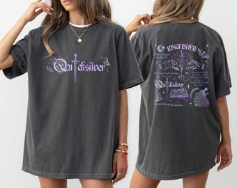 Quicksilver Bookish Shirt, Kingfisher Fantasy Book Tees
