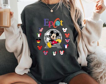Disney Epcot World Traveler Shirt, Mickey Mouse Epcot Tee, Epcot Passport World Showcase Flags, Disney Trip Group Tees, Making Memories