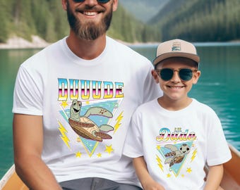 Duuude And Lil Dude Matching Father and Son Tees, Disneyland Dad And Son Shirts, Finding Nemo, Family Trip Tees, Fathers Day Gifts