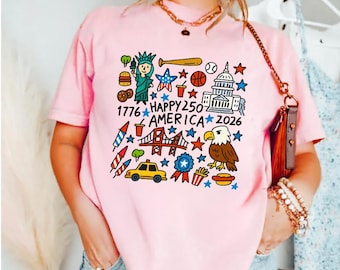 Happy 250th Anniversary Shirt, Proud American Patriotic Tee, 4th of July Family Shirts