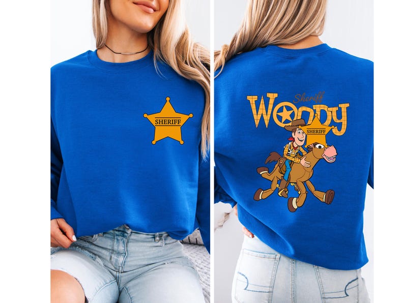 Sheriff Woody Sweatshirt, Toy Story Woody Hoodie, Boys Sheriff Sweater zdjęcie 9