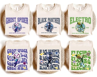 Spidey And His Amazing Friends Matching Group Shirt, Avengers Spidey Group Tees, Disney Comics, Kids Spidey Birthday Shirts