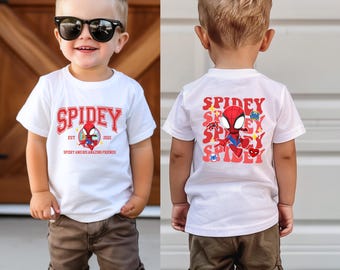 Spidey And His Amazing Friends Shirt, Comfort Colors Ghost Spider Tee, Disney Comic Tee, Spidey Birthday Shirt,  Avengers Kids Spidey Tee