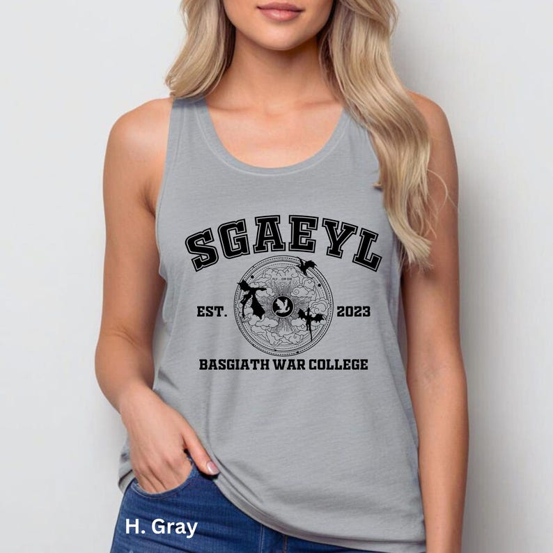 Camiseta sin mangas Fourth Wing Dragons Racerback, camisetas sin mangas Next Level de Andarna Sgaeyl Tairn a juego, Basgiath War College, camiseta sin mangas Rebecca Yarros Merch imagen 6