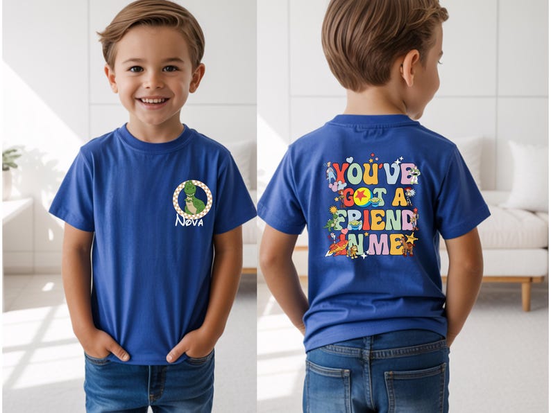 Custom Toy Story Family Shirts, Personalized Woody Jessie Rex Slinky Buzz Alien Matching Group Tees image 8