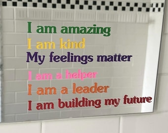 Affirmation decals