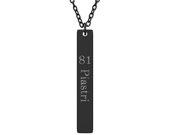 F1 - Oscar Piastri - McLaren - Vertical Bar Necklace (Engraving)