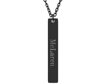 F1 - McLaren - Vertical Bar Necklace (Engraving)