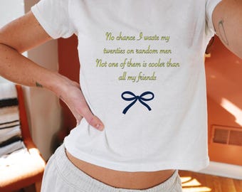 Gracie Abrams Inspired Baby Tee, Tough Love Lyrics Concert Top