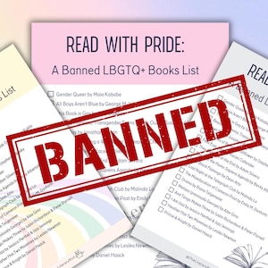 LGBTQ+ Banned Books Checklist Bundle: Pride Reading List (Digital Printable)