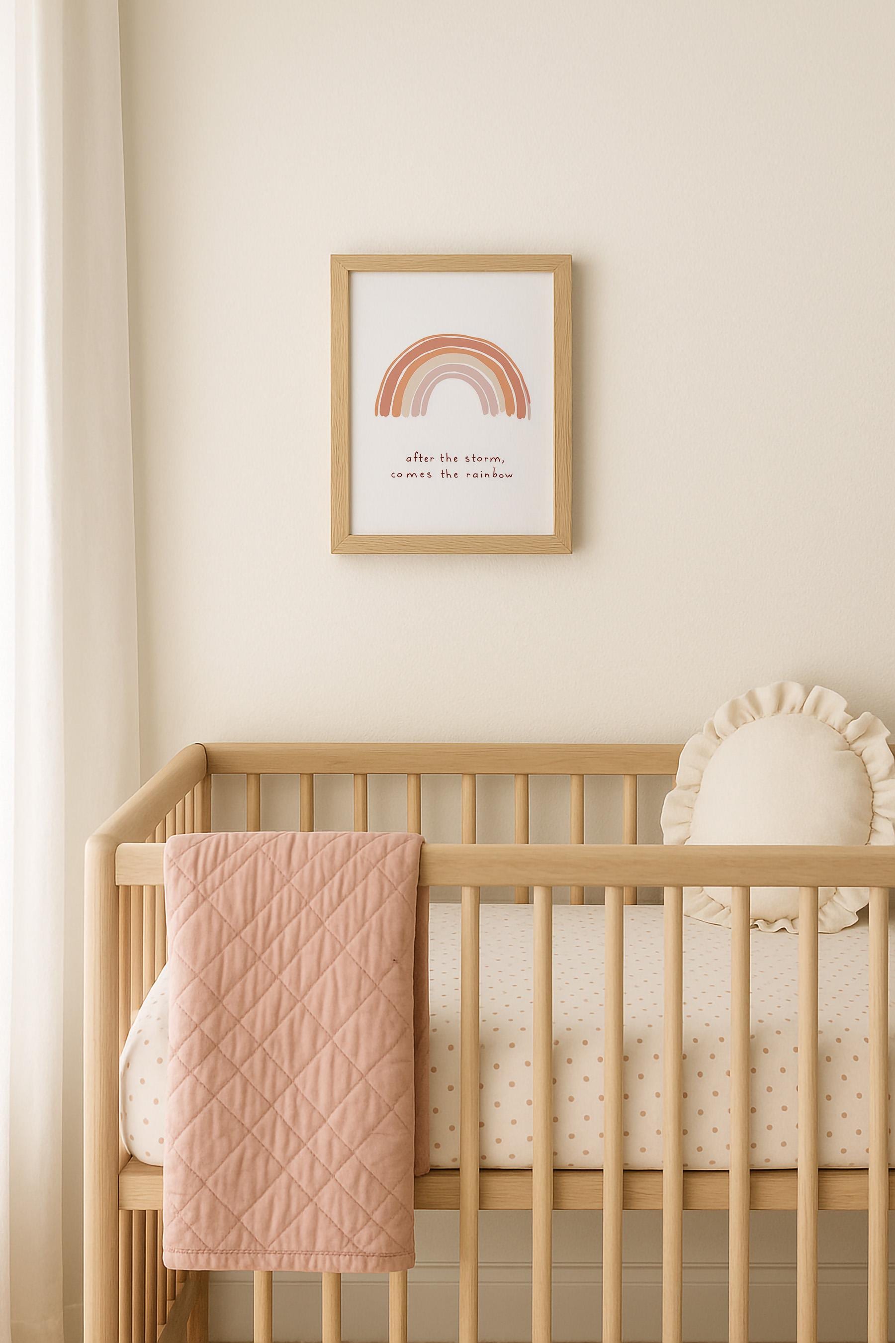 Rainbow Baby Nursery Print | Printable Wall Decor | Minimalist Pastel ...
