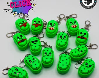 3D Printed Pickle Keychain - Assorted Options Available - Authorized Pawpular Prints Seller