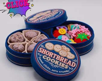 3D Printed Shortbread Cookie Tin - Assorted Options Available - Authorized Mochi Makes Seller