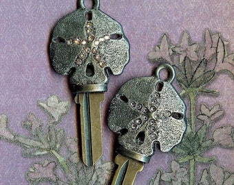 delicate sand dollar key blank you have cut to unlock your own home