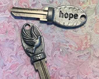 Hope and Dove house key blank