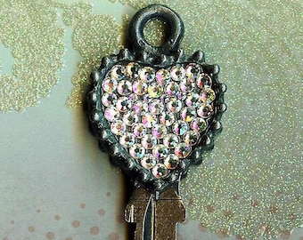 25% off SPECIAL Purest Heart. House Key Blank with Swarovski Crystals only available in SCHLAGE