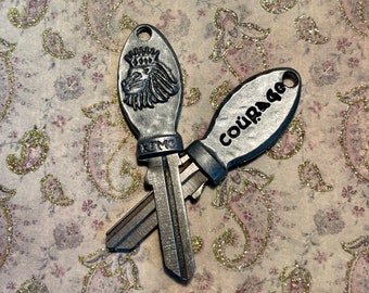 courage/lion house key blank