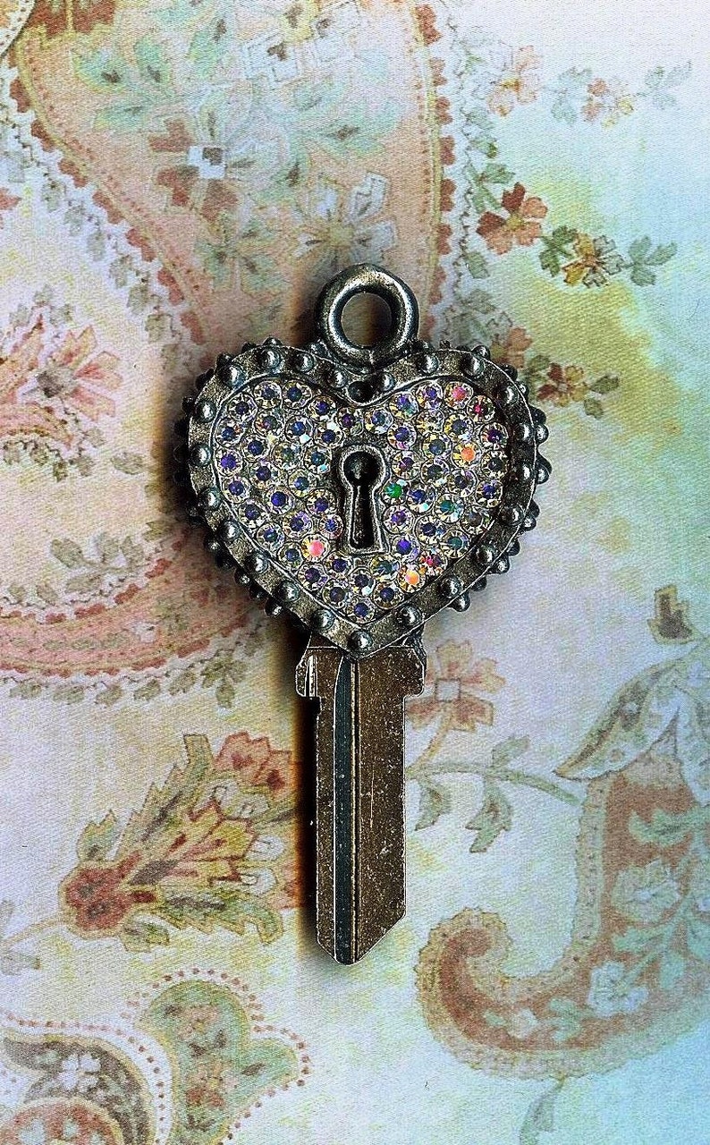 key to my heart key blank she can have cut to open her own door...or yours image 2