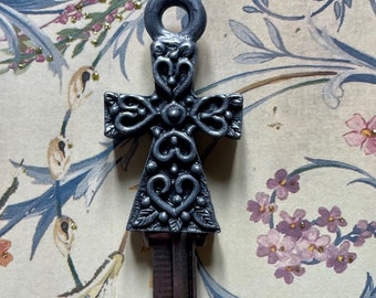 ornate Cross key blank you can have cut to your own door