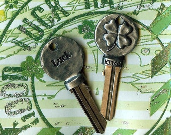 four leaf clover...luck key by my key inspirations