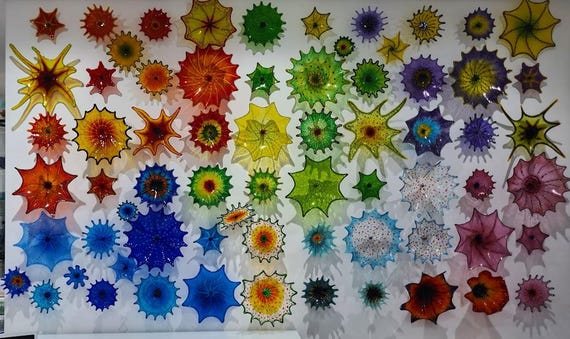 Custom unique fused glass wall art pieces to order.