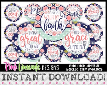 Joy Unspeakable - INSTANT DOWNLOAD 1&quot; Bottle Cap Images 4x6 - 1046