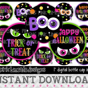 Spooky Eyes - DESCARGA INSTANTE 1&quot; Bottle Cap Images 4x6 - 703