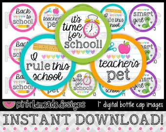 I Rule This School - INSTANT DOWNLOAD 1" Bottle Cap Images 4x6 - 693