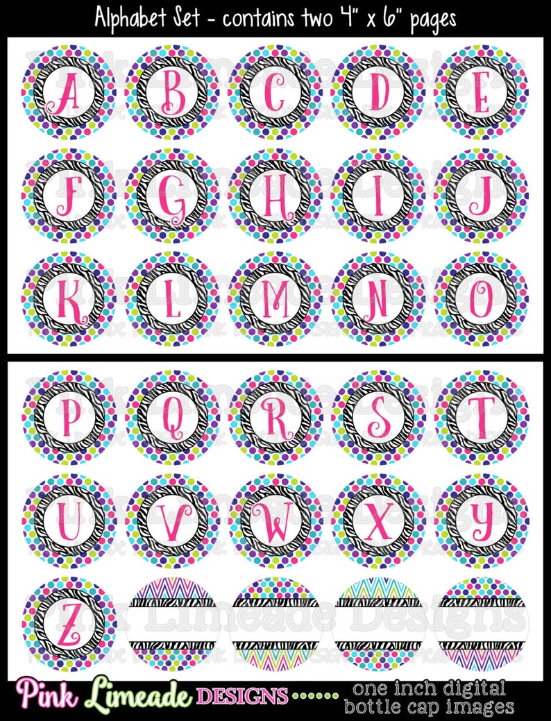 Puede incluir: Pegatinas de letras del alfabeto con dise&ntilde;o de cebra y lunares. Cada pegatina tiene un di&aacute;metro de 2,5 cm y presenta una letra diferente del alfabeto. Las pegatinas son perfectas para agregar un toque de personalidad a tus proyectos.